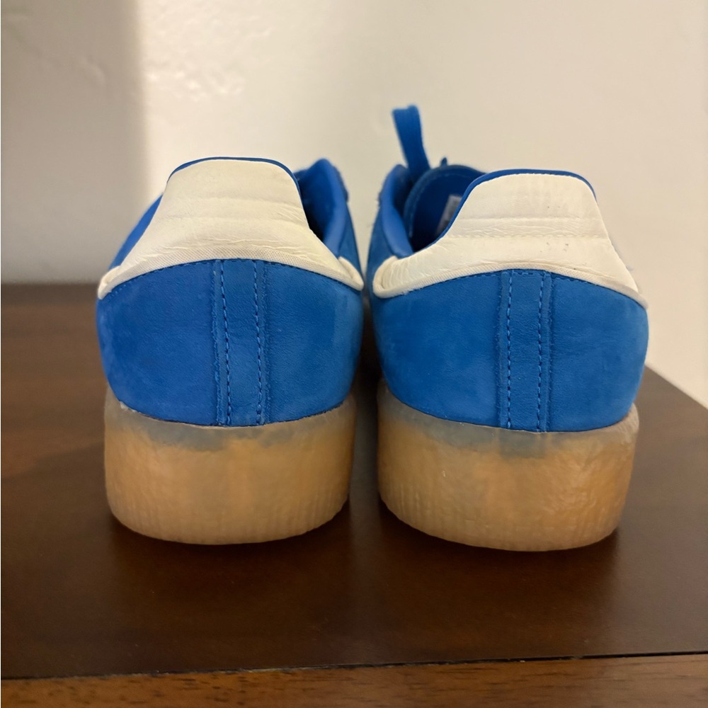 adidas Samba Blue Suede Sneakers with White Stripes - Picture 3 of 3